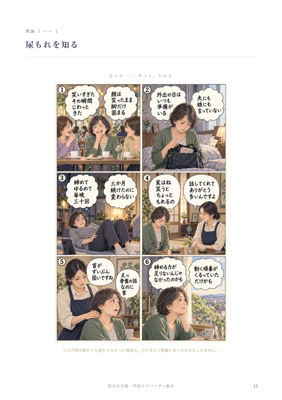 第一章のまんが 笑うと、もれる